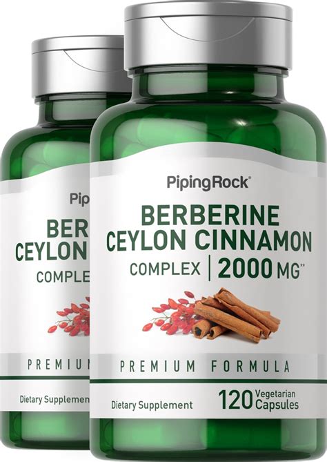 Berberine Ceylon Cinnamon Complex 2000 Mg 120 Vegetarian Capsules