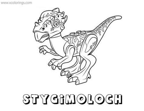 Lego Colouring Page Stygimoloch Lego Coloring Pages Jurassic World My