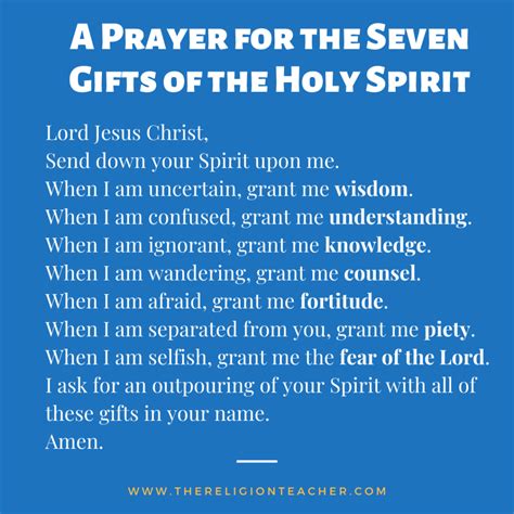 Praying For The Seven Ts Of The Holy Spirit Find Strength And Guidance