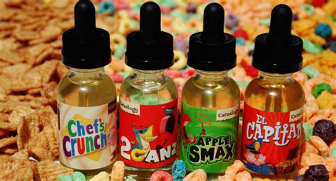 Nearly as many kids (21 percent) selected harm reduction reasons for vaping—they are less harmful than other forms of tobacco, such as cigarettes and to try to quit using other tobacco products, such as cigarettes—as flavors. Cerealogy E-Juice Official Blog: Breakfast Club E-Juice