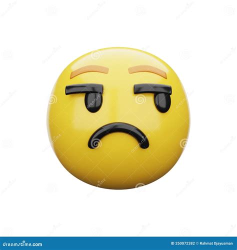 3d Emoji Unamused Face Stock Illustration Illustration Of Happy