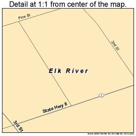 Elk River Idaho Street Map 1625120
