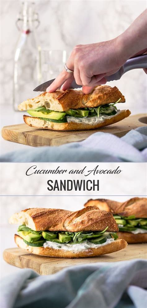 Healthy Vegetarian Cucumber And Avocado Sandwich The