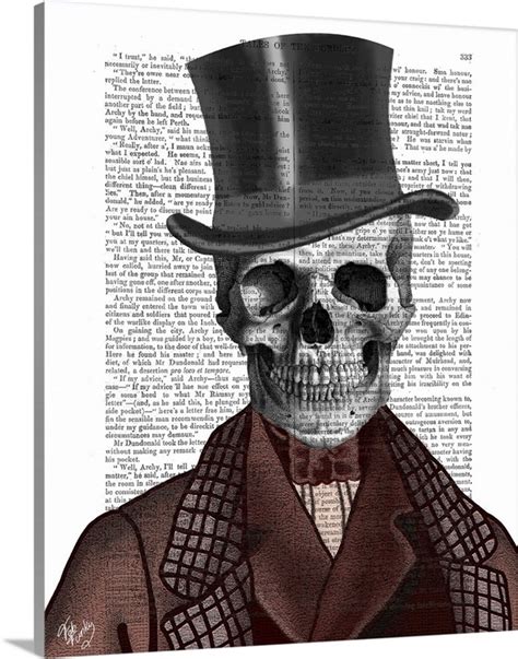 Skeleton Gentleman And Top Hat Wall Art Canvas Prints Framed Prints