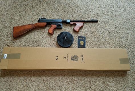 Non Firing Denix Replica Gangster M1928 Thompson Submachine Gun Tommy Gun 1919 38 Reproductions