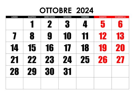 Calendario Ottobre 2024 Da Stampare Icalendarioit Images And Photos