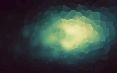 Abstract Blurred Voronoi Diagram Green Digital Art 2560x1600
