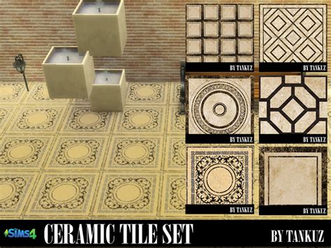 The Sims Resource Ts4 Ceramic Tile Set By Tankuz