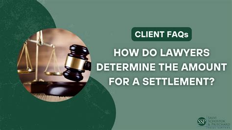 How Do Lawyers Determine The Amount For A Settlement Salvi Schostok
