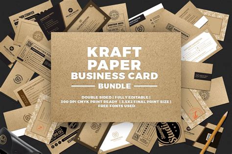 Kraft Paper Business Card Bundle ~ Business Card Templates ~ Creative