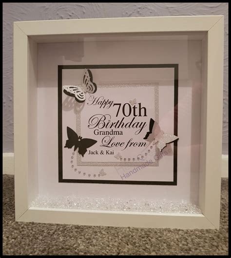 Personalised Box Frame 70th Birthday T Personalised 70th Etsy Uk