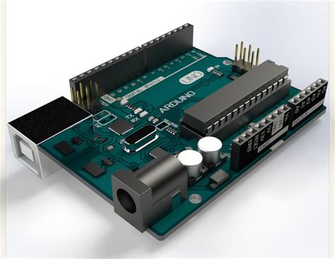 Arduino Uno Rev3 Microcontroller Board 3d Cad Model Library Grabcad