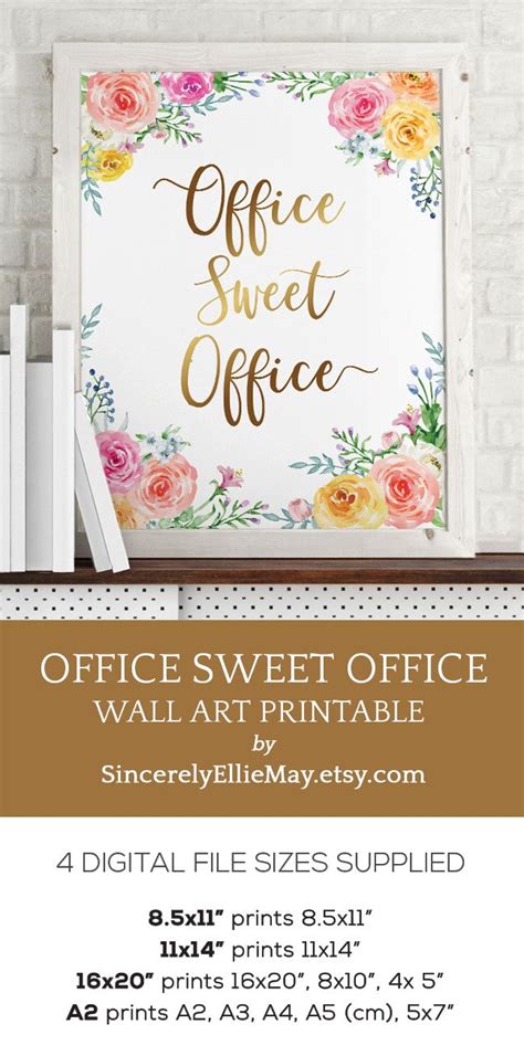 Gold Office Decor Office Sweet Office Quote You Print Etsy Australia