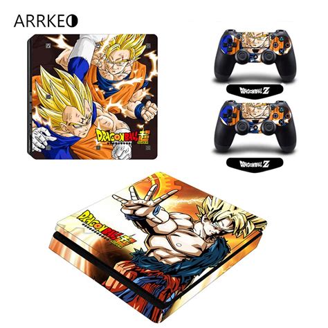 Arrkeo Dragon Ball Super Son Goku Vs Vegeta Vinyl Decal Ps4 Slim Skin