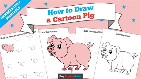 How To Draw A Cartoon Pig In A Few Easy Steps Easy
