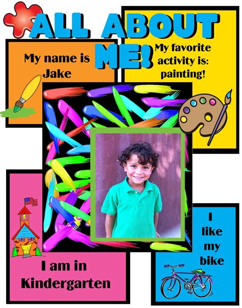 Create A Poster About All About Me Self Intro Student Profile