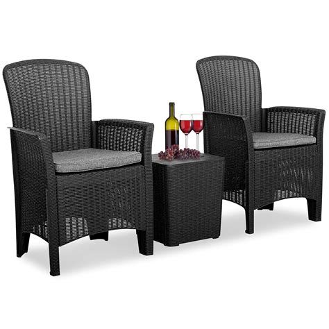 See Notes Serenelife Patio Porch Furniture Sets 3 Piece Rattan