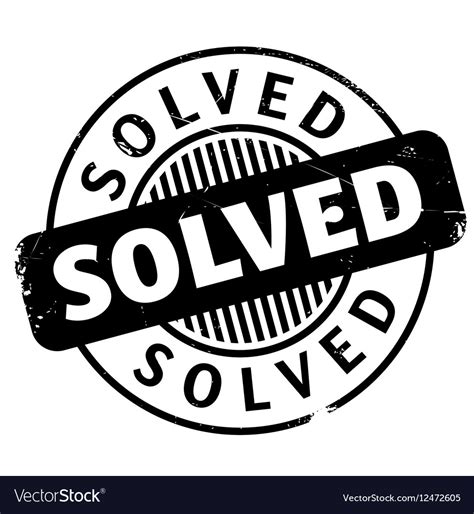 Solved Rubber Stamp Royalty Free Vector Image Vectorstock