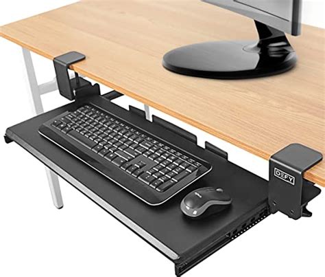 Clamp On Keyboard Tray Under Desk Storage Ergonomic Desk
