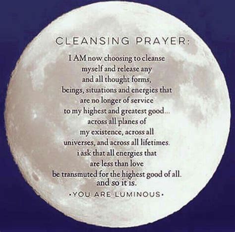 Cleansing Prayer Mindfulness Pinterest Affirmation Spiritual And