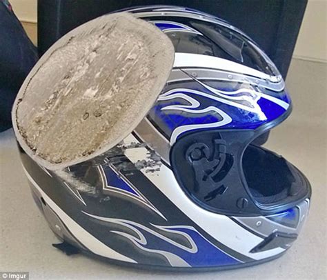 Scary Photos Show Helmets After Serious Accidents Daily Mail Online