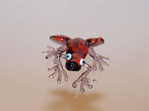 Glass Frog Glass Frogs Glass Figurines Lampwork Figurine Hand Etsy