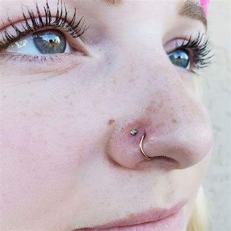 double nose piercing ring