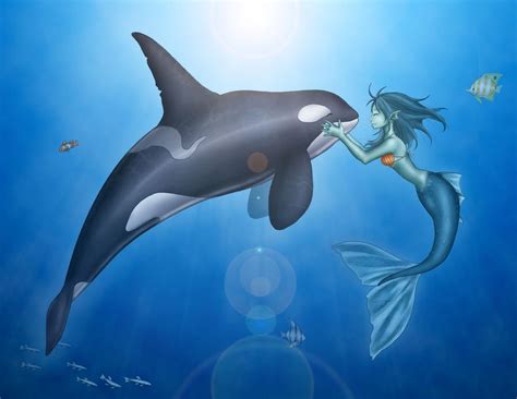 Mermaid And Whale Colored By Maidenoftheblade On Deviantart