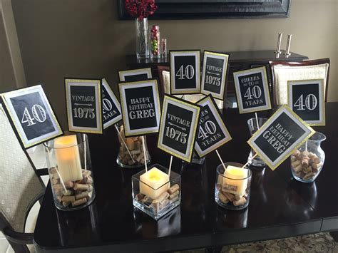 40th Birthday Party Decor Black And Gold By Charmingtouchparties