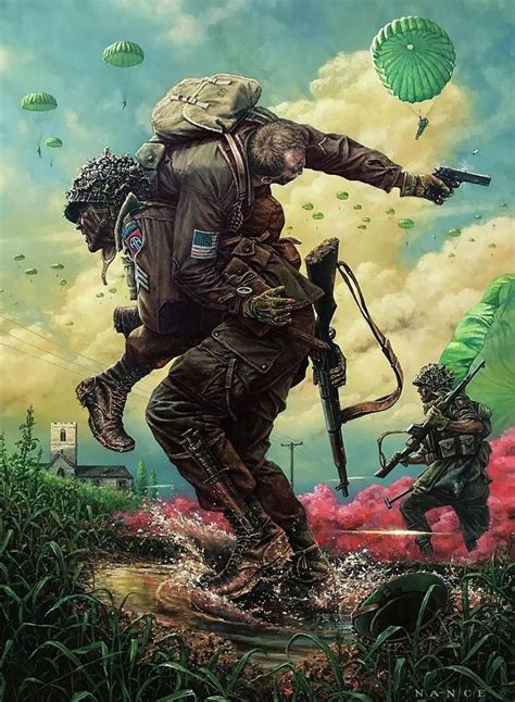 82nd Airborne Division Painting All The Way By Dan Nance Combat Art