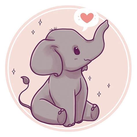 Kawaii Elephant Cute Animal Drawings Kawaii Cute Kawaii Drawings
