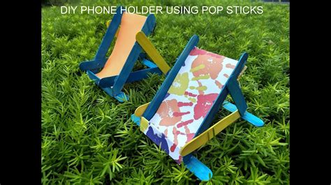 Diy wooden table and tablet holder. DIY PHONE HOLDER USING POPSICLE STICKS - YouTube