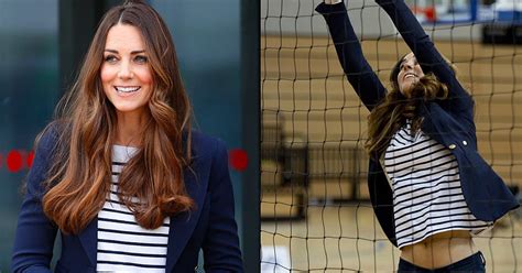Kate Middleton Playing Volleyball Pictures Popsugar Celebrity