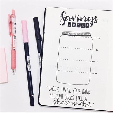 Bullet Journal Savings Trackers Save Money And Smash Your Goals Bullet Journal Tracker