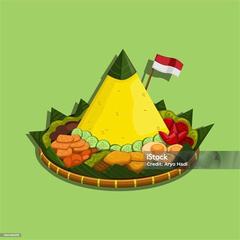Nasi Tumpeng Adalah Hidangan Nasi Berbentuk Kerucut Indonesia Dengan