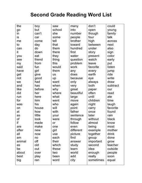 9 2Nd Grade High Frequency Words Worksheets 2nd Grade Spelling Words