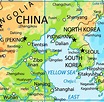Yellow Sea physical map - Ontheworldmap.com