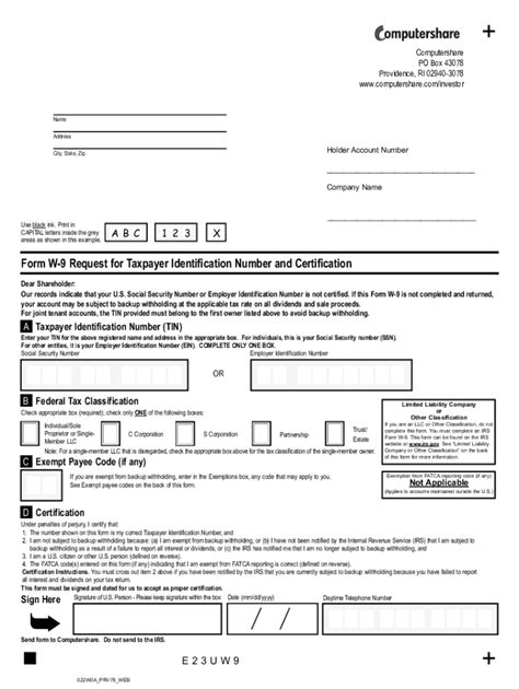 Fillable Online Computershare Request To Transfer Form Fax Email