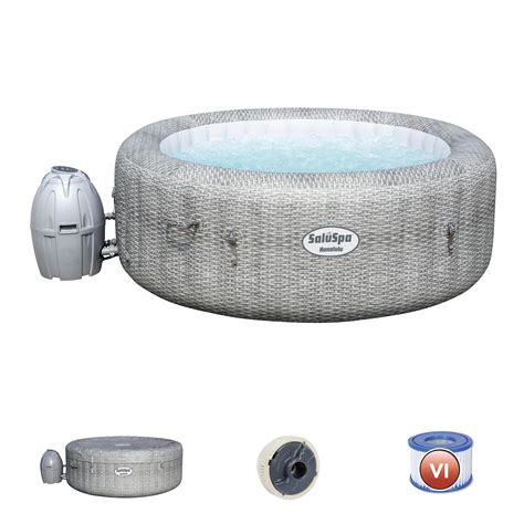 Buy Bestway 54295 Saluspa Airjet 6 Person Honolulu Inflatable Portable Hot Tub Spa Online In