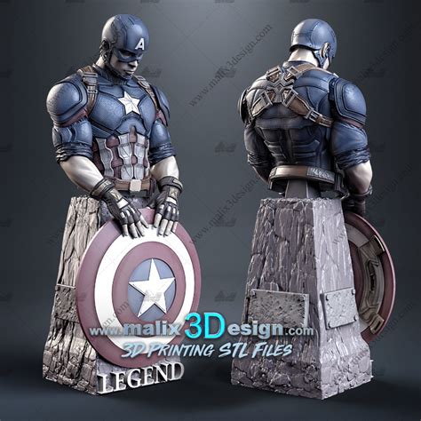 Captain America 3d Printable Model Stl 3d Printing Models 3d