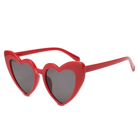 suertree sunglasses heart shape women retro classic trendy fashion frame sun glasses uv400
