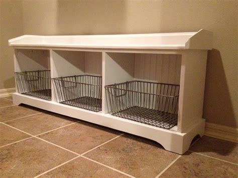 Ana White My White Mudroom Bench Diy Projects