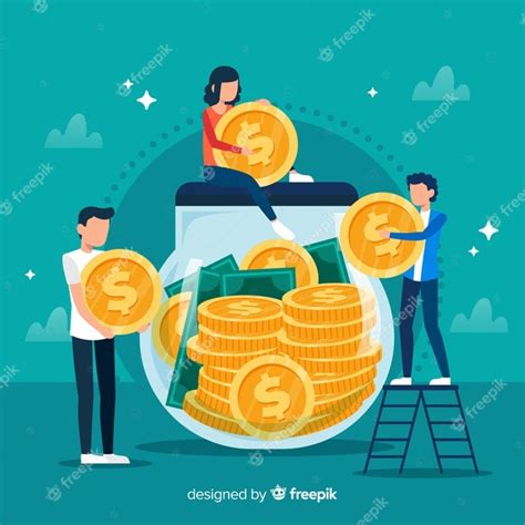 Available via desktop, apple ios and android. Flat money saving concept background | Free Vector
