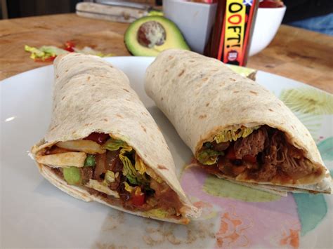 Shredded Beef Tortilla Wrap Slow Cooked Beef