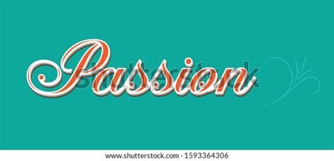 Passion Text Minimal Design Vector 3d Stock Vector Royalty Free