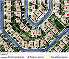 Example of address points and parcel boundaries for singlefamily ...