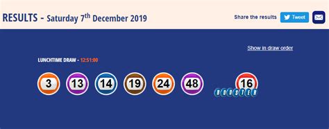 Today's lunchtime result will appear first, with historical draws available further down the page. UK49s Lunchtime Results: Sunday 8 December 2019 ...