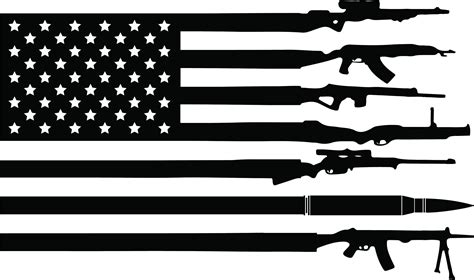 American Gun Flag Cut File Dxf Svg Png Instant Download For Cricut Silhoutte Etc Etsy