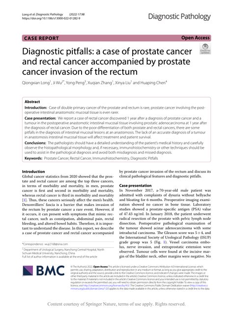 Pdf Diagnostic Pitfalls A Case Of Prostate Cancer And Rectal Cancer Accompanied By Prostate