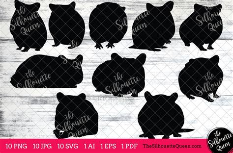 Hamster Silhouette Clipart Clip Art Ai Eps Svgs S Pngs Pdf